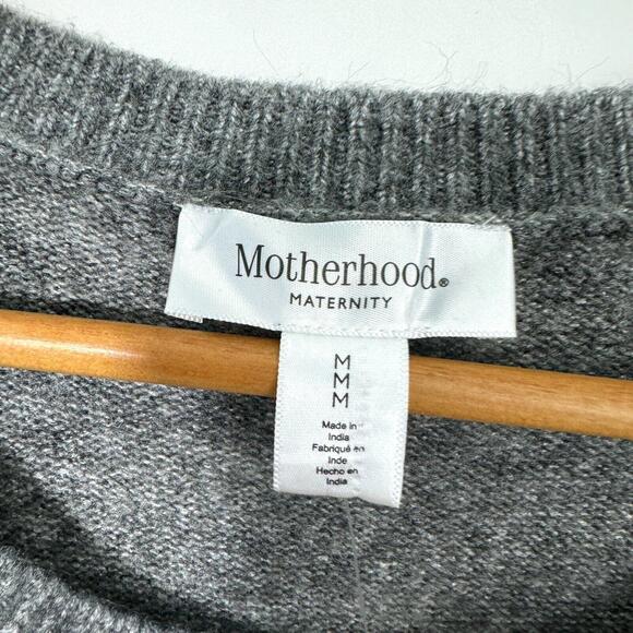 Motherhood Maternity Women’s Size Medium Dark Gray Crew Neck Sweater New - Picture 4 of 8